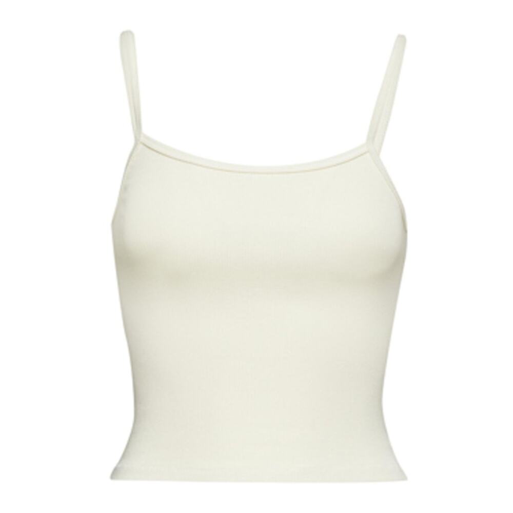 Skims Cotton Rib Scoop Neck Cropped Cami in Neutral Size XL